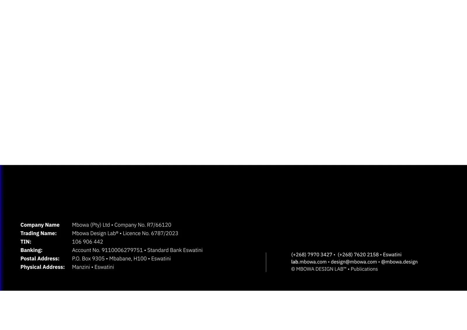 Design Portfolio 2026 — back cover