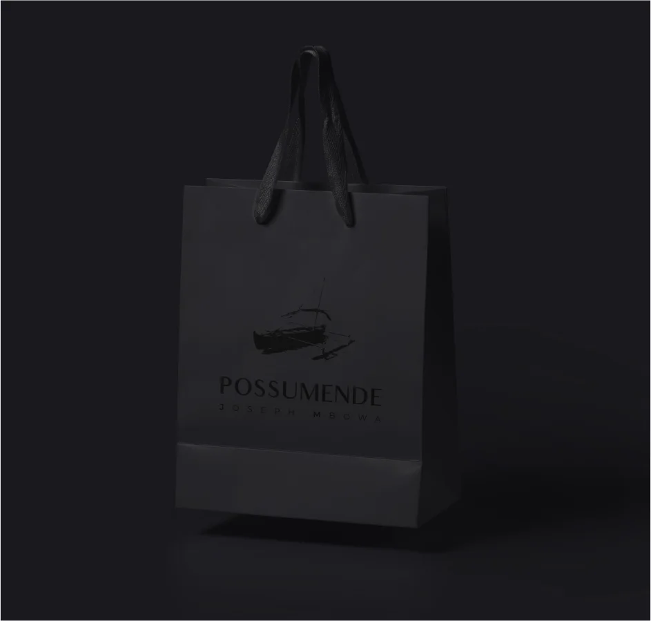 Black Possumende carrier bag